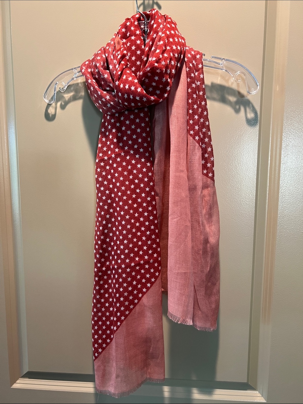 Red Star-Print Scarf/Saroung - Women